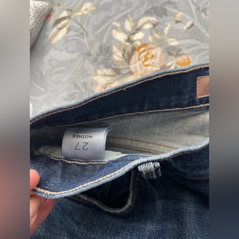 Mother denim fangirl flood High-waisted jeans wide barrel leg size 27 - Picture 12 of 16